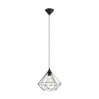 Eglo Suspension Luminaire Tarbes Noir | IP20 - Convient pour 1x E27 