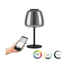 Eglo Lampe De Chevet Alfero-Z Acier Noir 7.7W 1000lm - 827-865 Variable Blanc + RGB | IP20 - Zigbee Dimmable