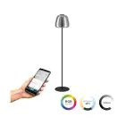 Eglo Lampadaires Salon Alfero-Z Acier Noir 15.5W 2000lm - 827-865 Variable Blanc + RGB | IP20 - Zigbee Dimmable